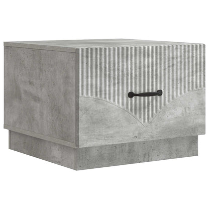 Salontafel met lade Betongrijs 49 x 50 x 37 cm Bewerkt hout