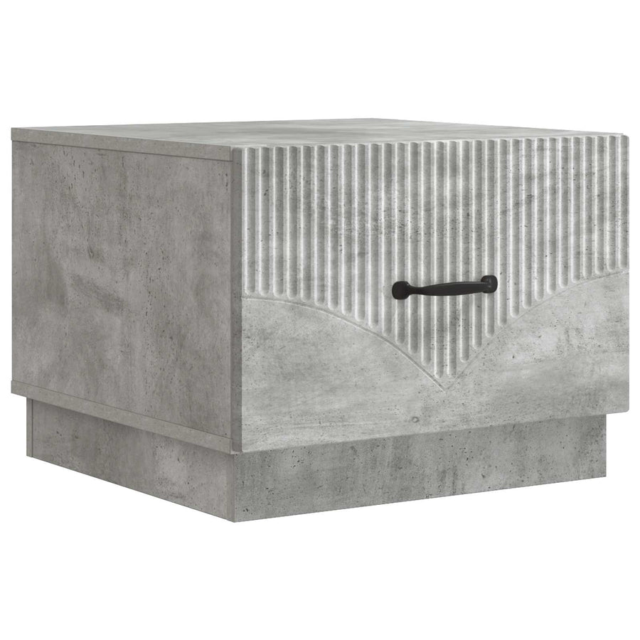 Salontafel met lade Betongrijs 49 x 50 x 37 cm Bewerkt hout