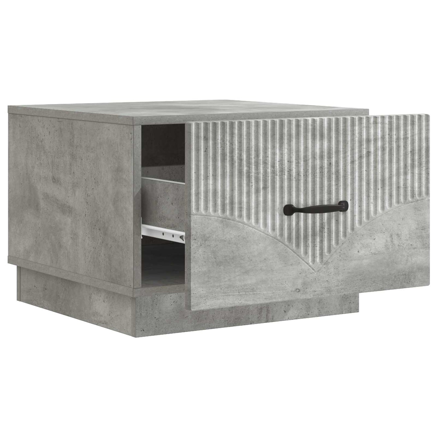 Salontafel met lade Betongrijs 49 x 50 x 37 cm Bewerkt hout