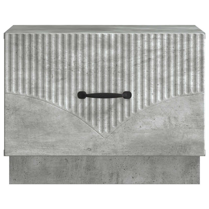 Salontafel met lade Betongrijs 49 x 50 x 37 cm Bewerkt hout