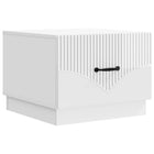 Coffee Table with Drawer High Gloss White 49 x 50 x 37 cm Engineered Wood