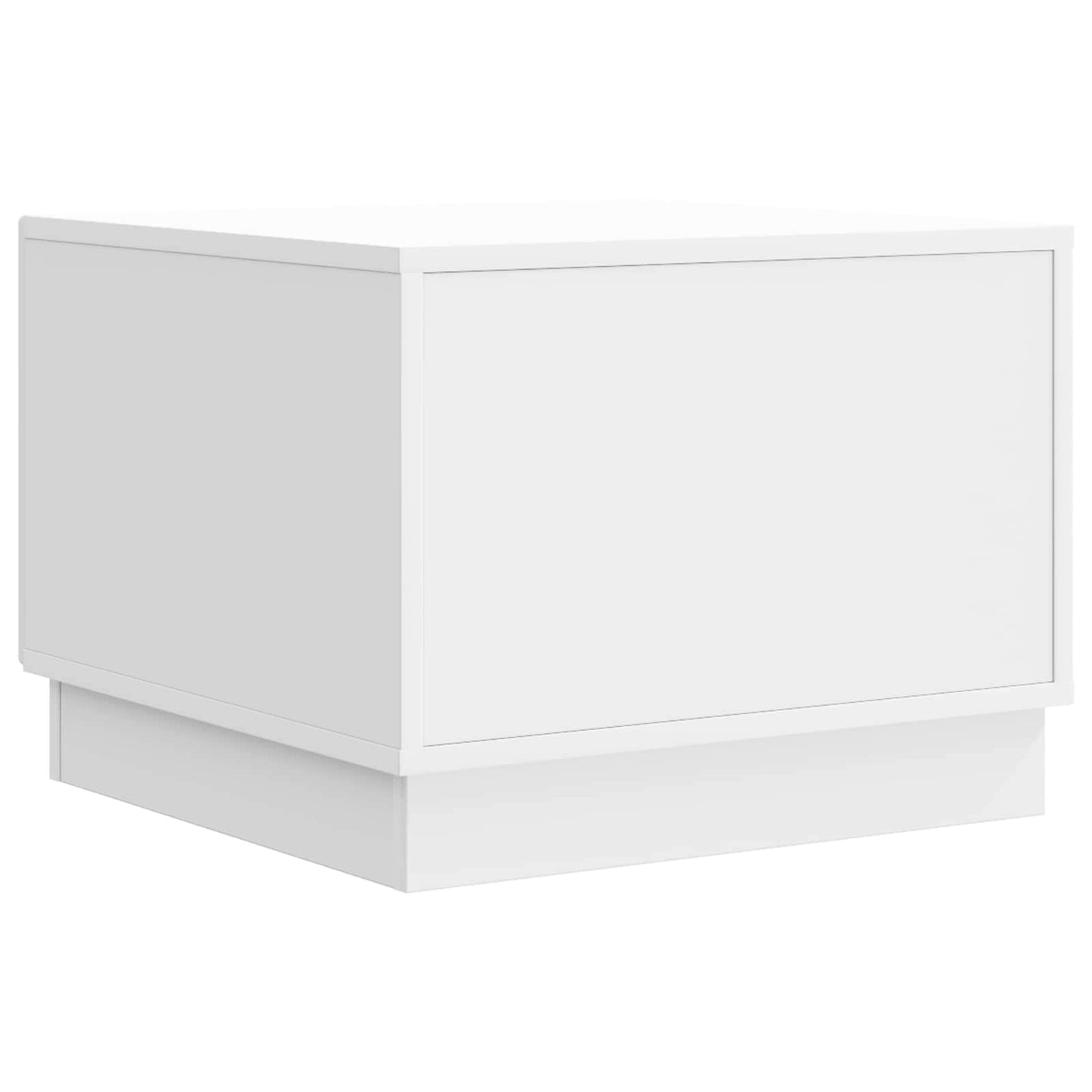 Salontafel met lade Hoogglans Wit 49 x 50 x 37 cm Bewerkt hout
