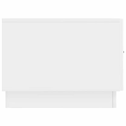Salontafel met lade Hoogglans Wit 49 x 50 x 37 cm Bewerkt hout