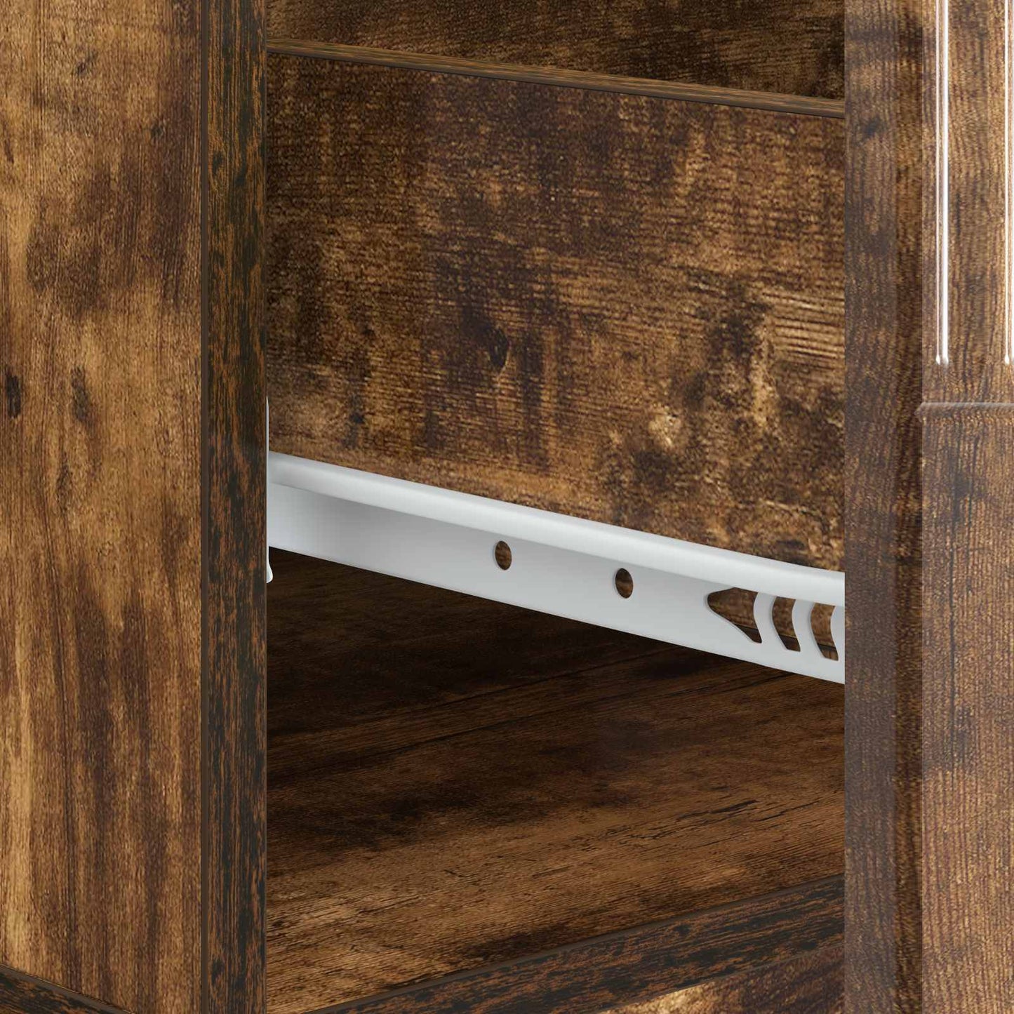 Salontafel met lade Gerookt eiken 49 x 50 x 37 cm Bewerkt hout
