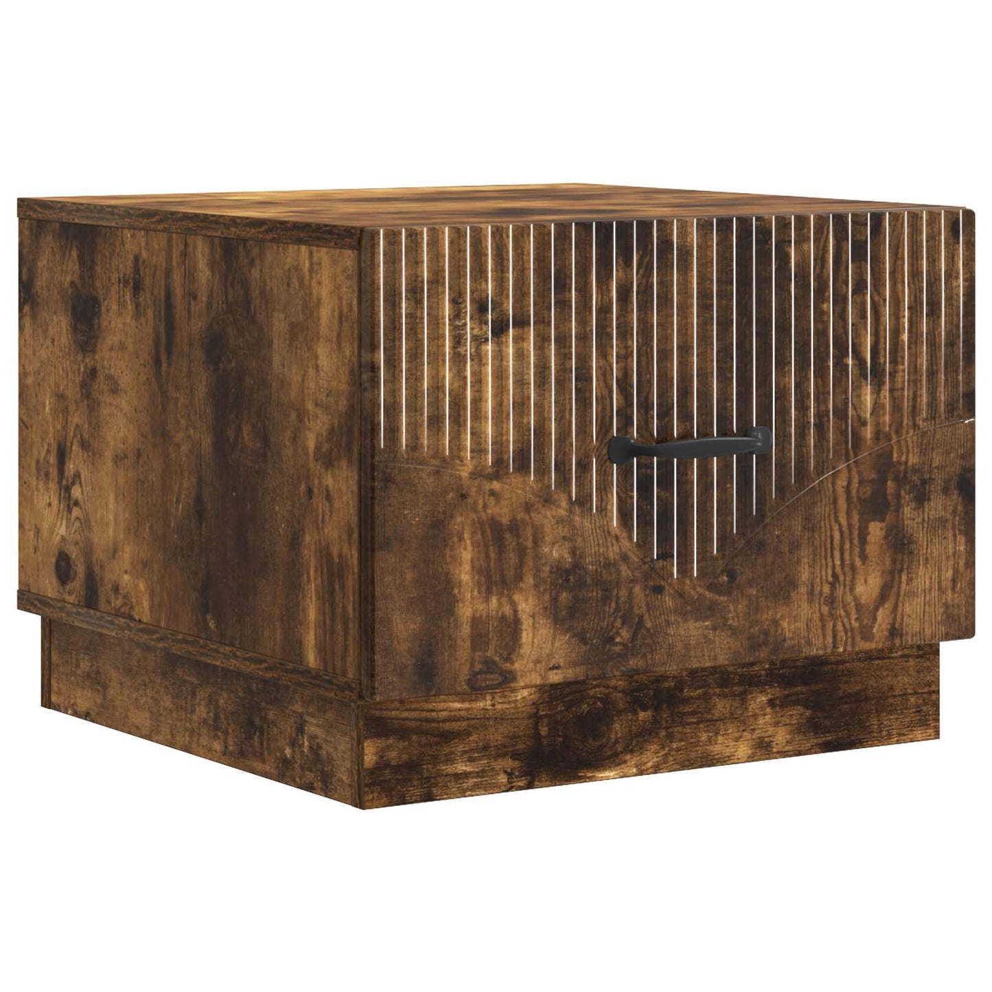 Salontafel met lade Gerookt eiken 49 x 50 x 37 cm Bewerkt hout