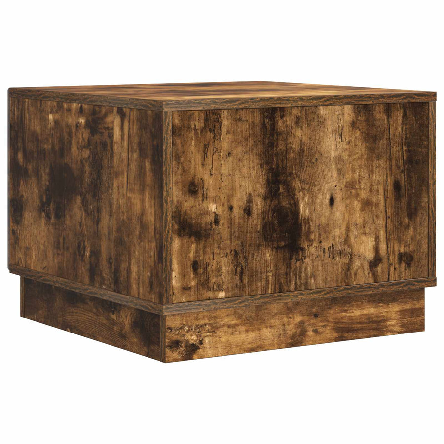 Salontafel met lade Gerookt eiken 49 x 50 x 37 cm Bewerkt hout