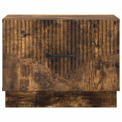 Salontafel met lade Gerookt eiken 49 x 50 x 37 cm Bewerkt hout