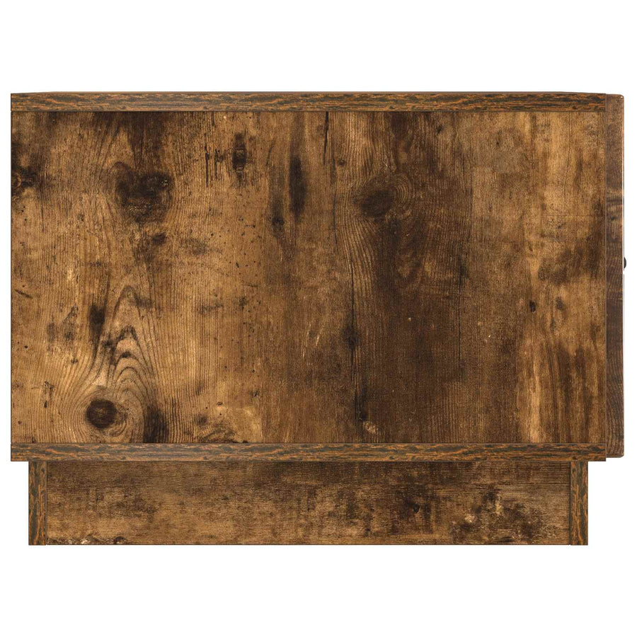Salontafel met lade Gerookt eiken 49 x 50 x 37 cm Bewerkt hout