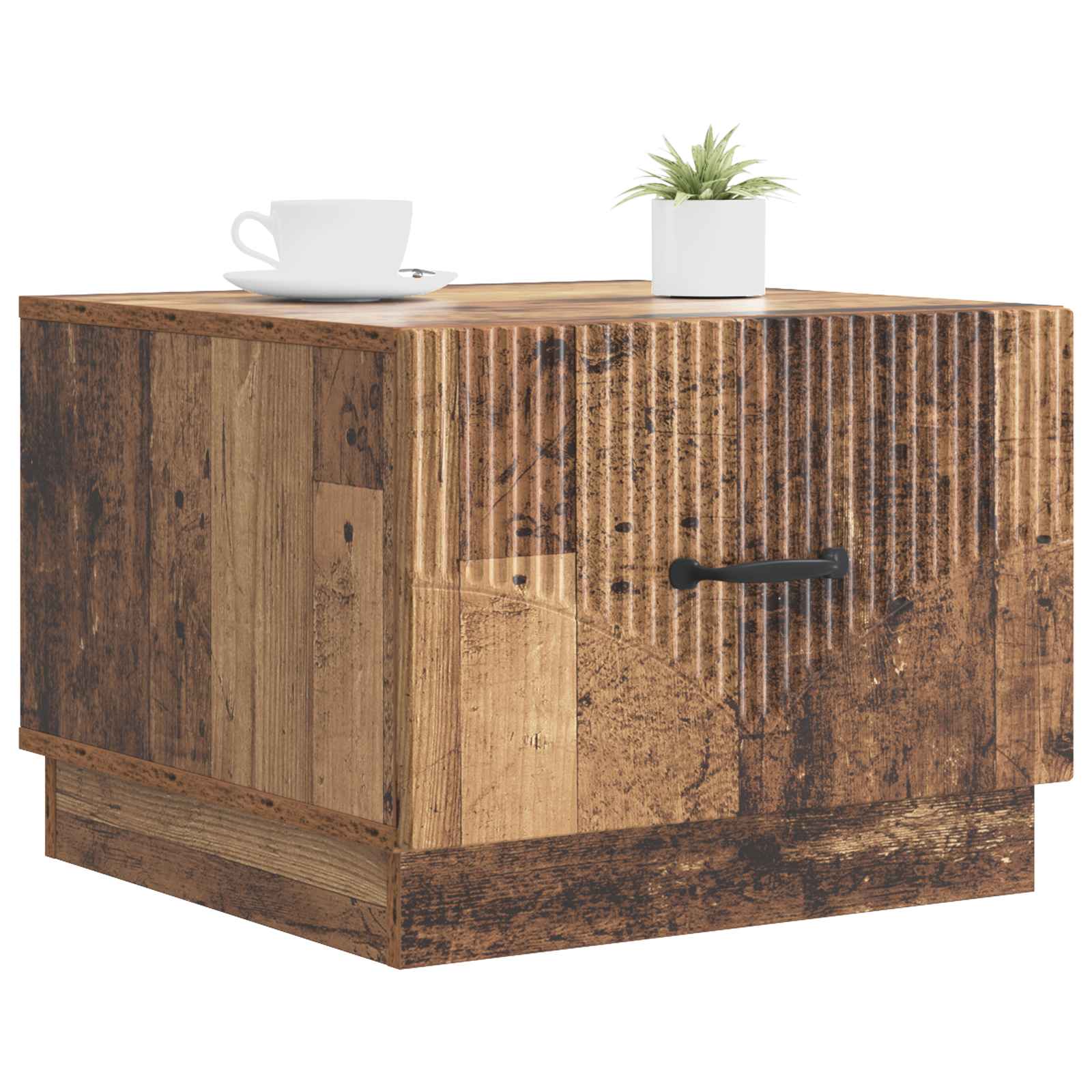 Salontafel met lade Oud hout 49 x 50 x 37 cm Bewerkt hout