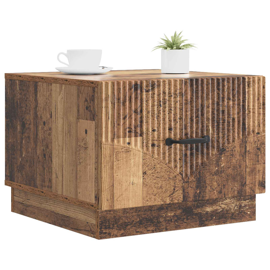 Salontafel met lade Oud hout 49 x 50 x 37 cm Bewerkt hout