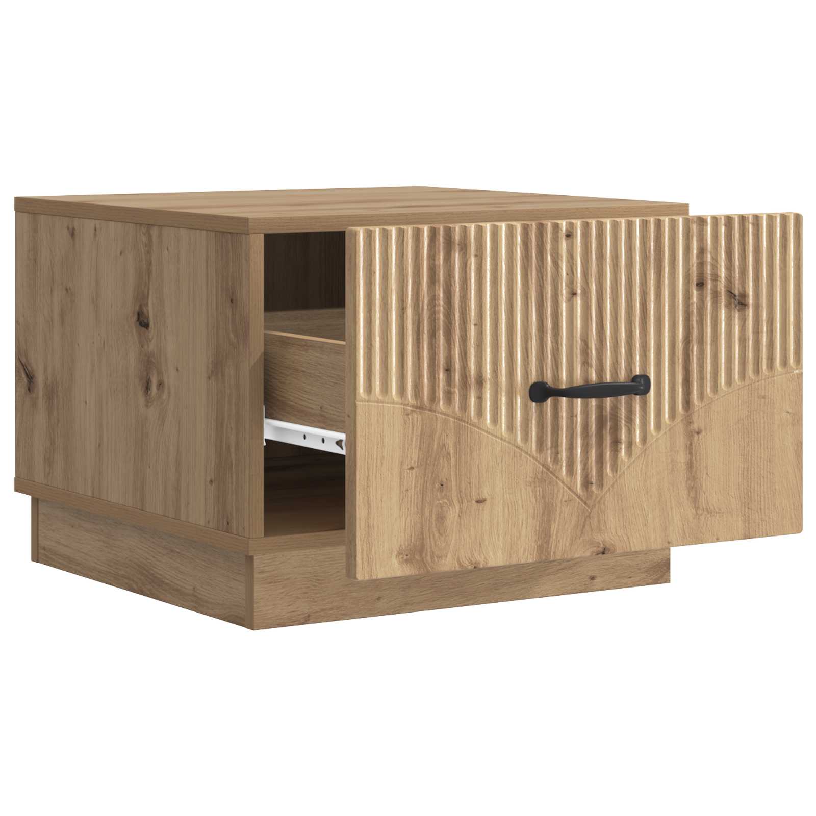 Salontafel Artisanaal eiken 49 x 50 x 37 cm Bewerkt hout