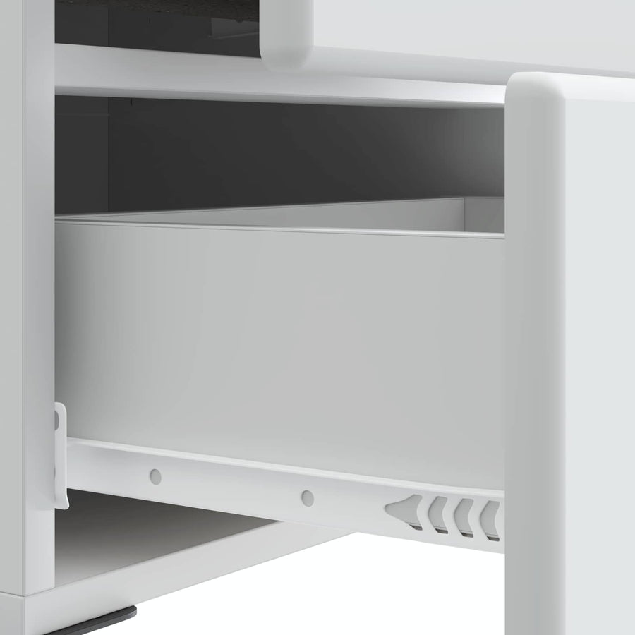 Nachtkastje met lade Wit 43 x 34,5 x 47,5 cm Bewerkt hout