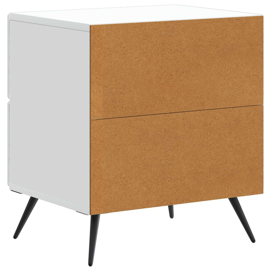 Nachtkastje met lade Wit 43 x 34,5 x 47,5 cm Bewerkt hout