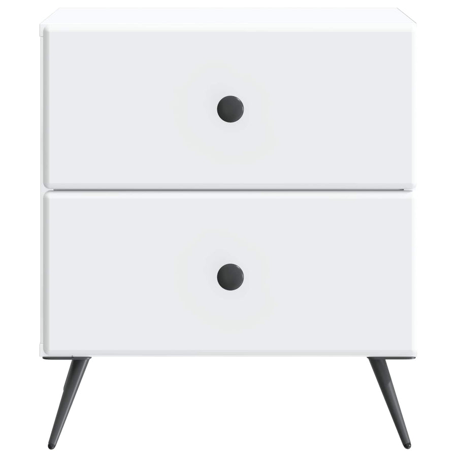 Nachtkastje met lade Wit 43 x 34,5 x 47,5 cm Bewerkt hout