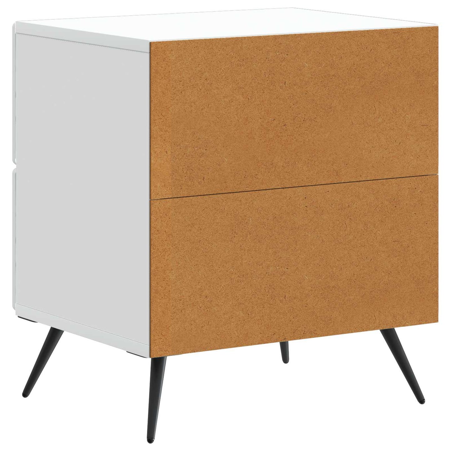 Nachtkastje met lade 2 pcs Wit 43 x 34,5 x 47,5 cm Bewerkt hout