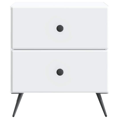 Nachtkastje met lade 2 pcs Wit 43 x 34,5 x 47,5 cm Bewerkt hout