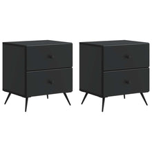 Nachtkastje 2 pcs Zwart 43 x 34,5 x 47,5 cm Bewerkt hout