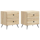 Nachtkastje 2 stuks Sonoma eiken 43x34.5x47.5 cm
