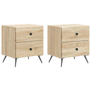 Nachtkastje 2 stuks Sonoma eiken 43x34.5x47.5 cm