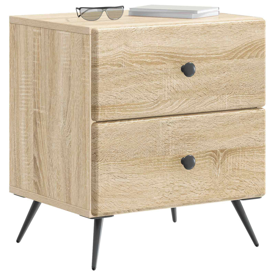 Nachtkastje 2 pcs Sonoma Eiken 43 x 34,5 x 47,5 cm Bewerkt hout