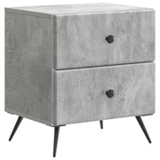 Nachtkastje betongrijs 43x34,5x47,5 cm bewerkt hout