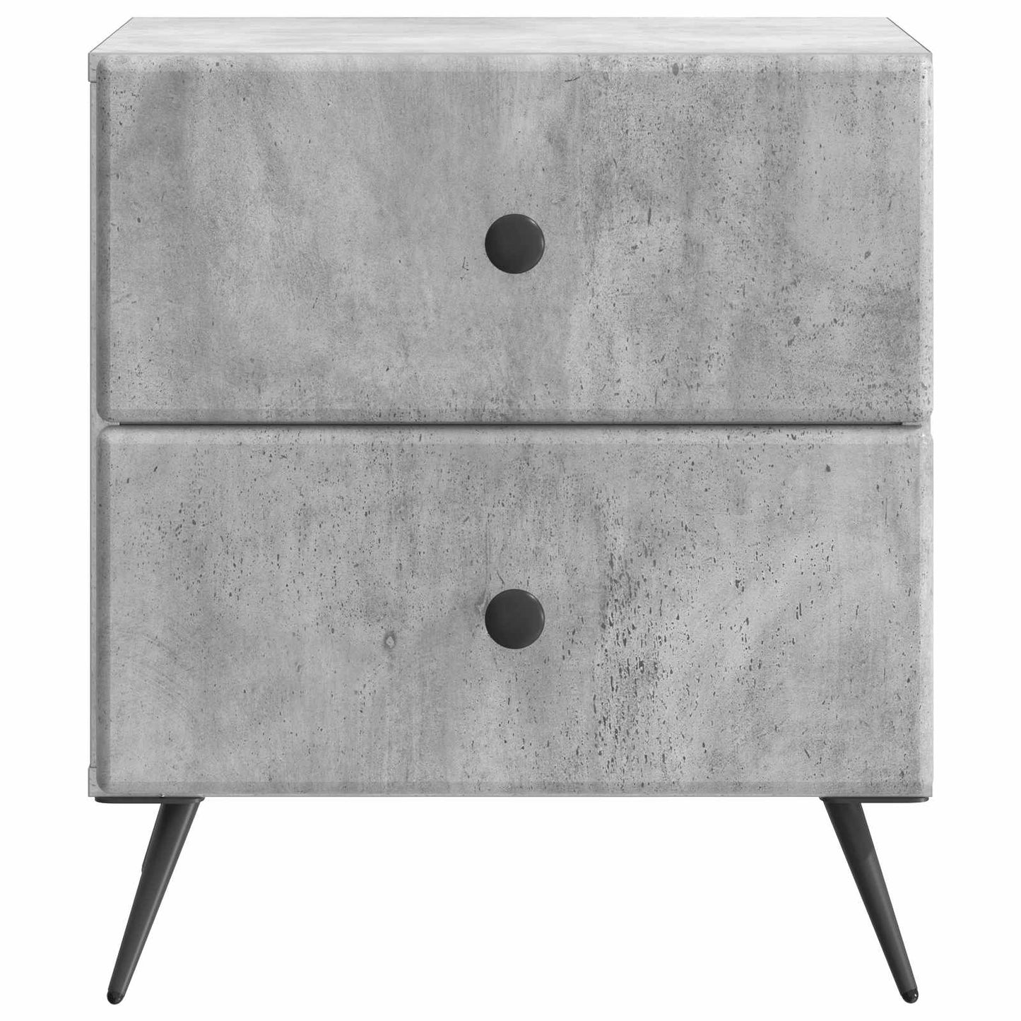 Nachtkastje Betongrijs 43 x 34,5 x 47,5 cm Bewerkt hout