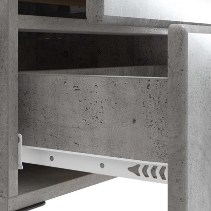 Nachtkastje 2 pcs Betongrijs 43 x 34,5 x 47,5 cm Bewerkt hout