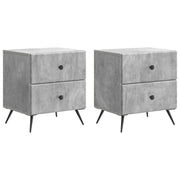Nachtkastje 43x34,5x47,5 cm betongrijs bewerkt hout
