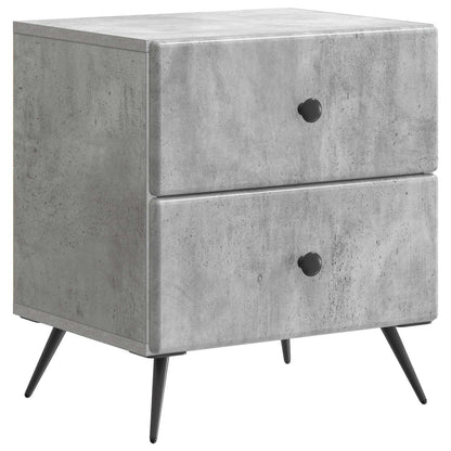 Nachtkastje 2 pcs Betongrijs 43 x 34,5 x 47,5 cm Bewerkt hout