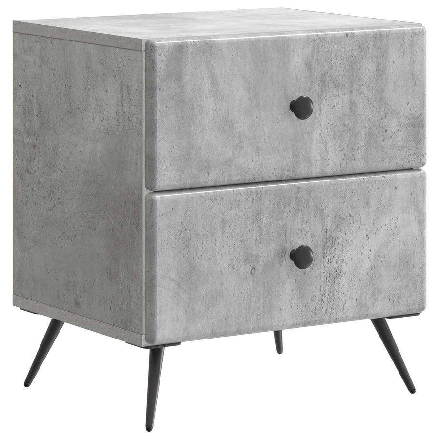 Nachtkastje 2 pcs Betongrijs 43 x 34,5 x 47,5 cm Bewerkt hout