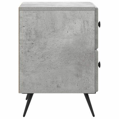 Nachtkastje 2 pcs Betongrijs 43 x 34,5 x 47,5 cm Bewerkt hout
