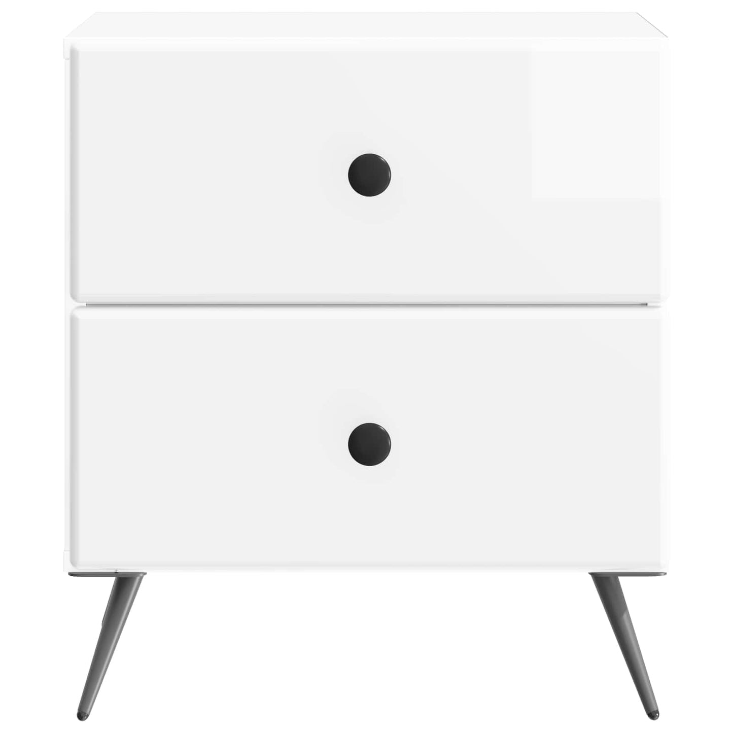 Nachtkastje Hoogglans Wit 43 x 34,5 x 47,5 cm Bewerkt hout