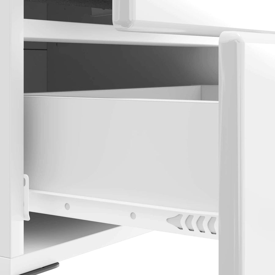 Nachtkastje met lade 2 pcs Hoogglans Wit 43 x 34,5 x 47,5 cm