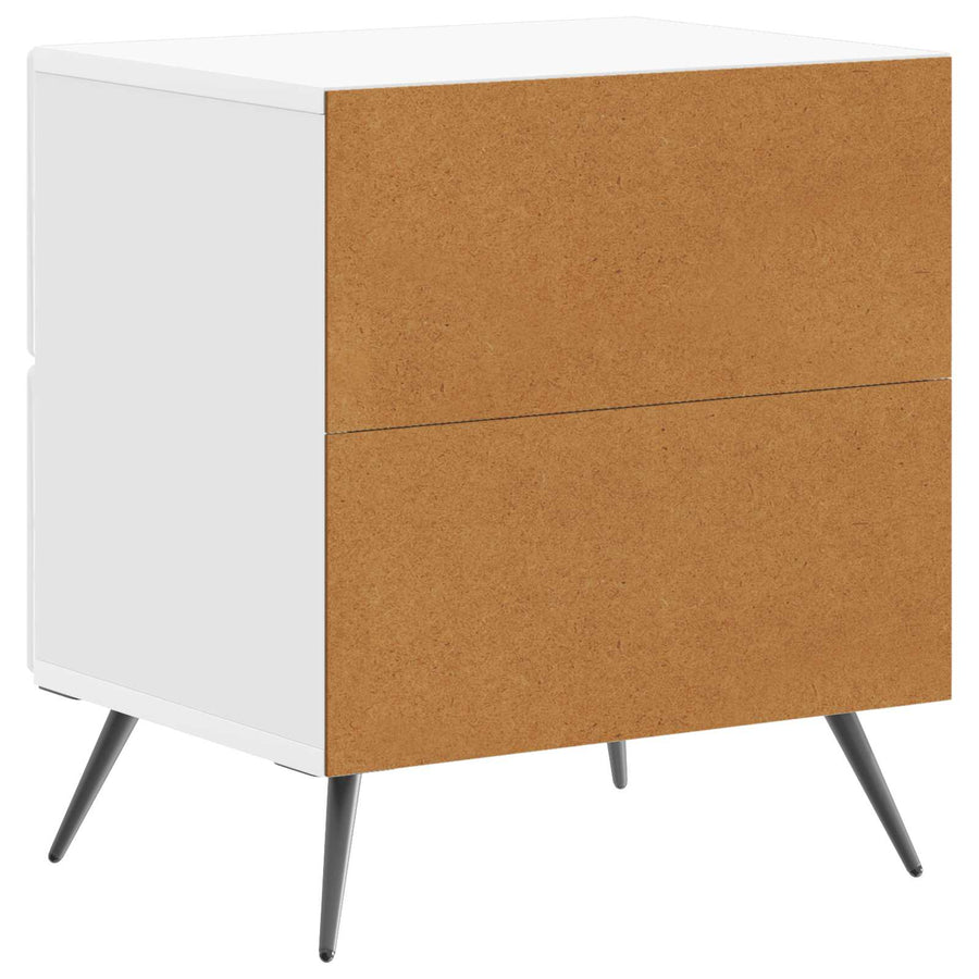 Nachtkastje met lade 2 pcs Hoogglans Wit 43 x 34,5 x 47,5 cm