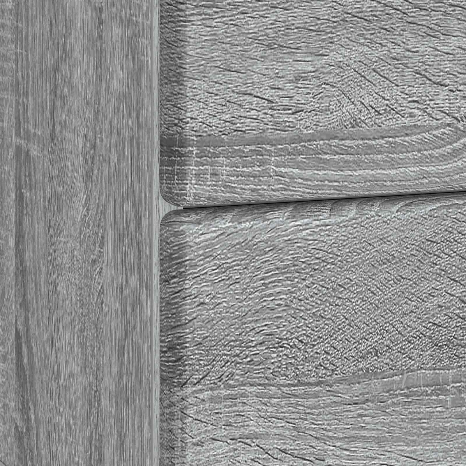 Nachtkastje Grijs sonoma 43 x 34,5 x 47,5 cm Bewerkt hout