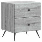 Nachtkastje 43x34,5x47,5 cm grijs sonoma bewerkt hout