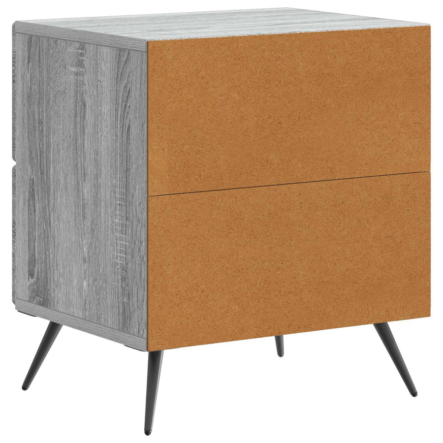 Nachtkastje Grijs sonoma 43 x 34,5 x 47,5 cm Bewerkt hout