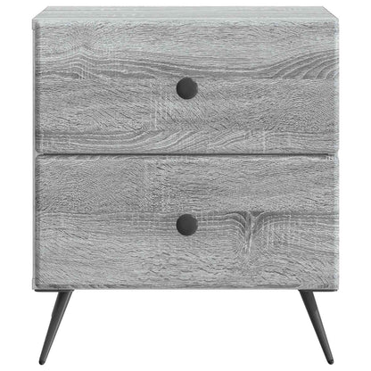 Nachtkastje Grijs sonoma 43 x 34,5 x 47,5 cm Bewerkt hout