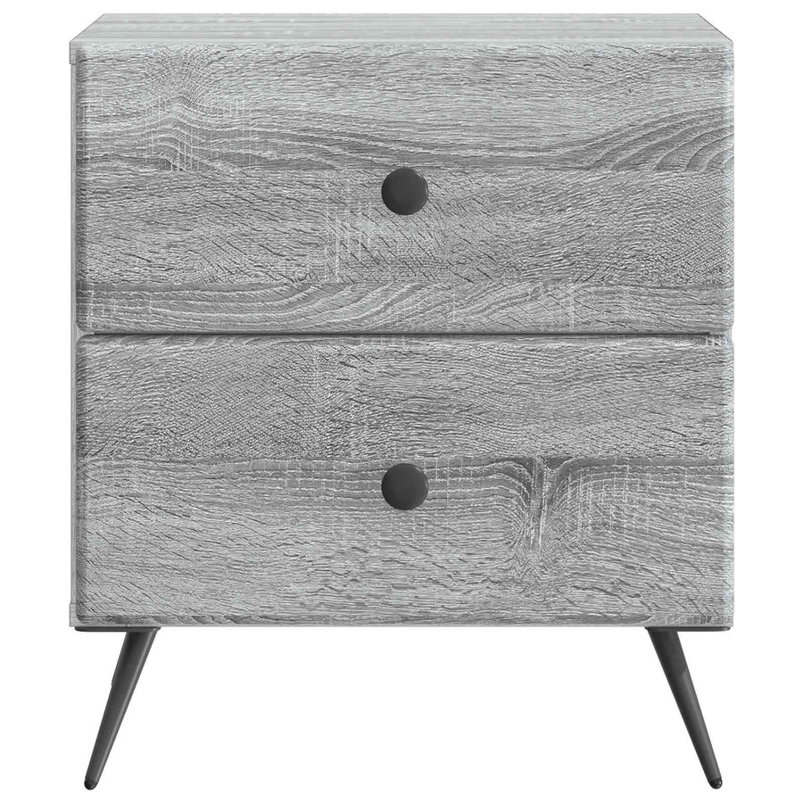 Nachtkastje Grijs sonoma 43 x 34,5 x 47,5 cm Bewerkt hout