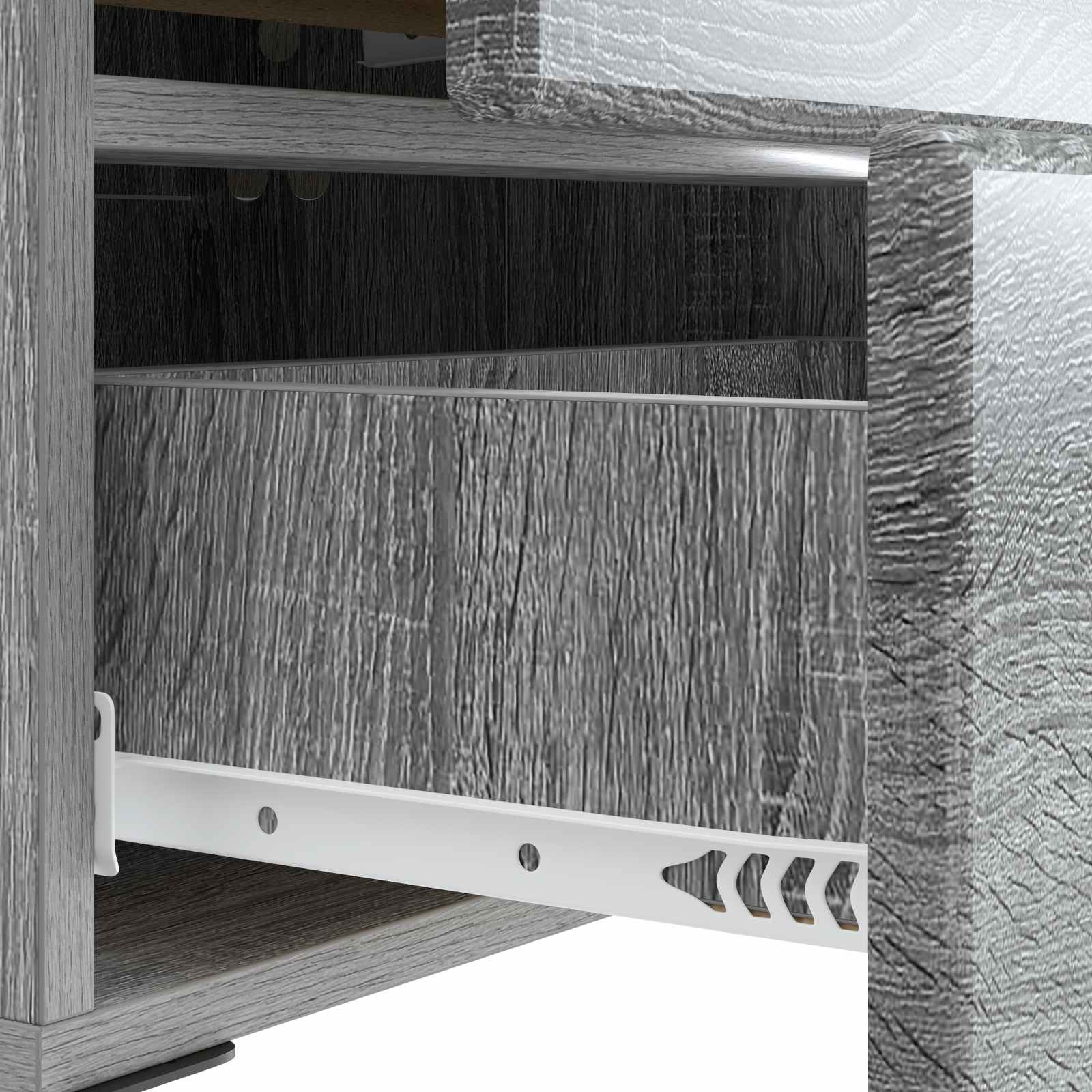 Nachtkastje 2 pcs Grijs sonoma 43 x 34,5 x 47,5 cm Bewerkt hout