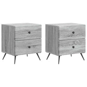 Nachtkastje 2 stuks grijs sonoma 43x35x48 cm bewerkt hout