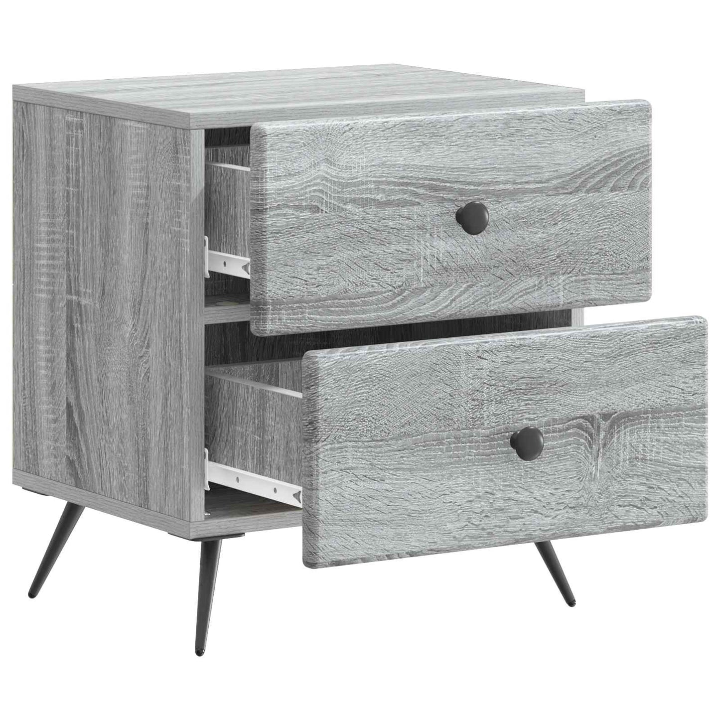 Nachtkastje 2 pcs Grijs sonoma 43 x 34,5 x 47,5 cm Bewerkt hout