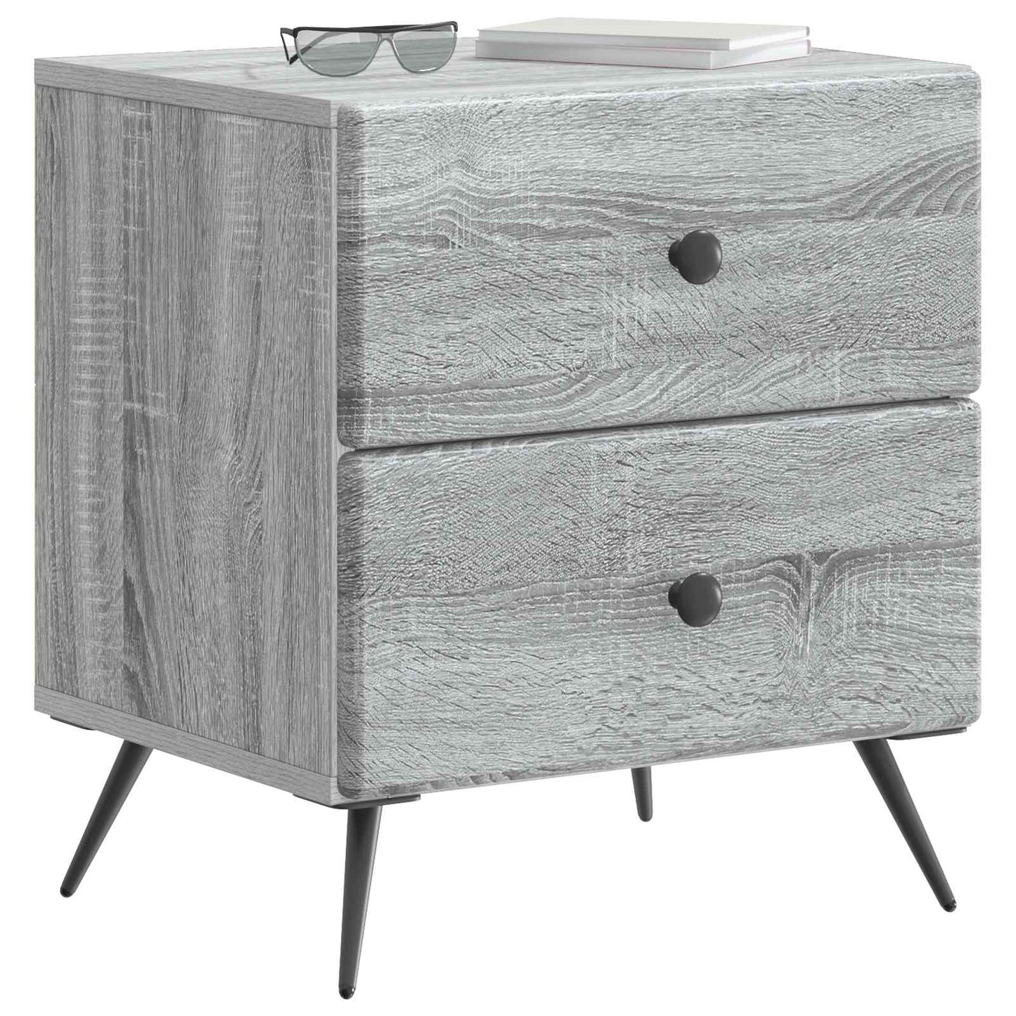 Nachtkastje 2 pcs Grijs sonoma 43 x 34,5 x 47,5 cm Bewerkt hout
