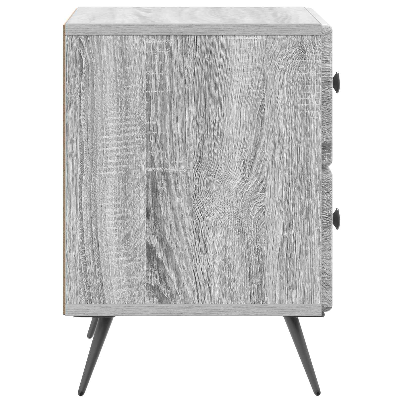 Nachtkastje 2 pcs Grijs sonoma 43 x 34,5 x 47,5 cm Bewerkt hout