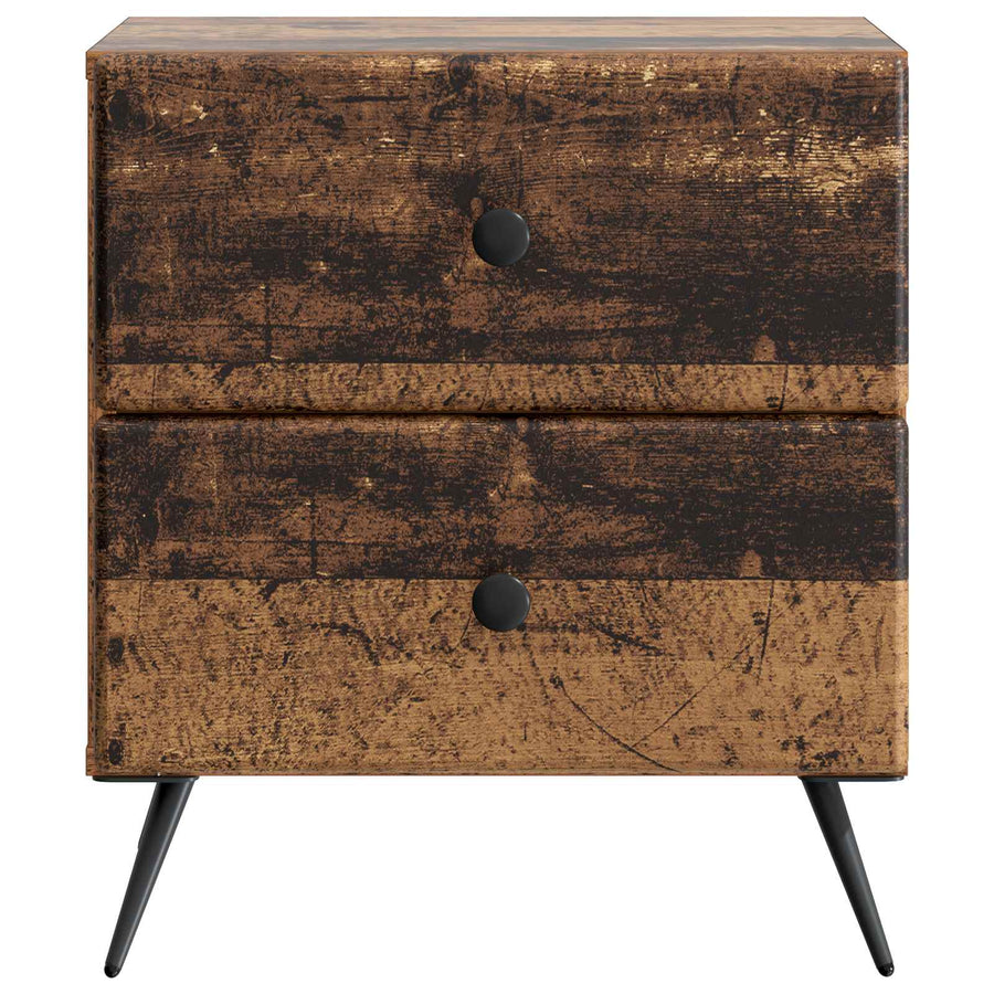 Nachtkastje met lade Oud hout 43 x 34,5 x 47,5 cm Bewerkt hout