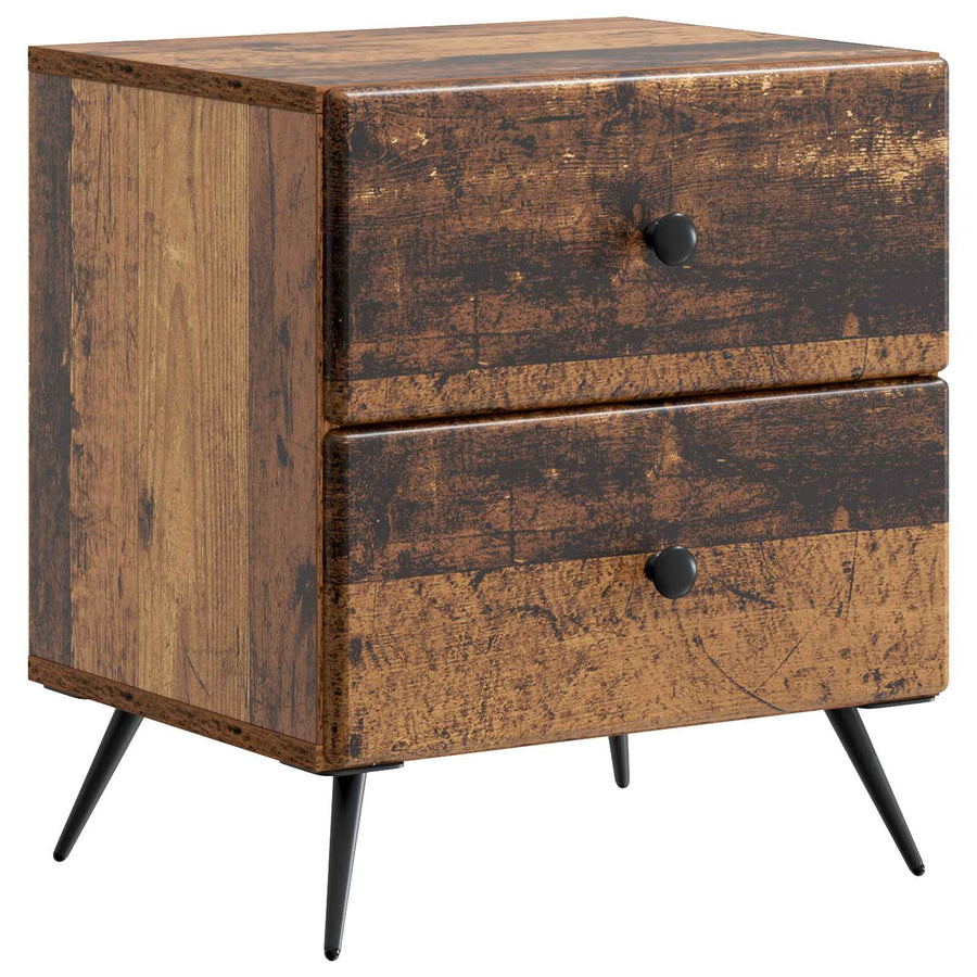Nachtkastje 2 pcs Oud hout 43 x 34,5 x 47,5 cm Bewerkt hout