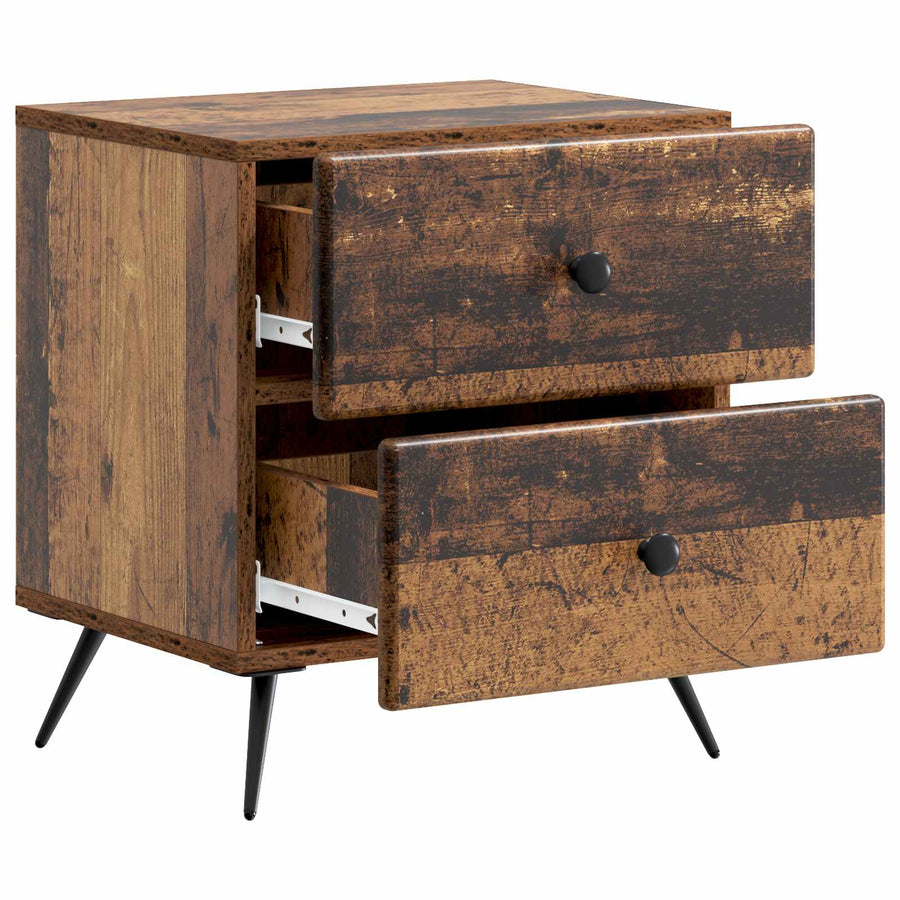 Nachtkastje 2 pcs Oud hout 43 x 34,5 x 47,5 cm Bewerkt hout