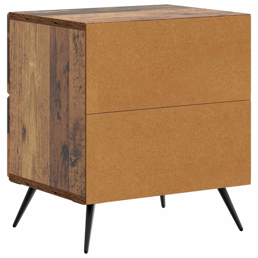 Nachtkastje 2 pcs Oud hout 43 x 34,5 x 47,5 cm Bewerkt hout