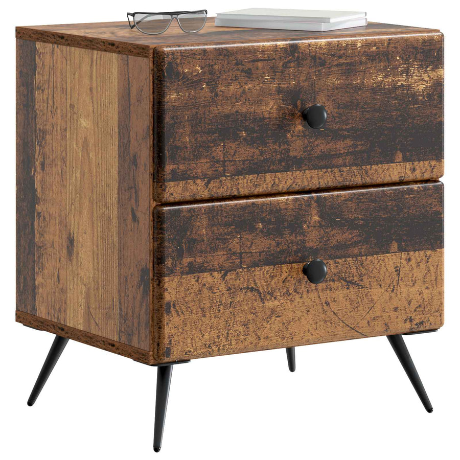 Nachtkastje 2 pcs Oud hout 43 x 34,5 x 47,5 cm Bewerkt hout