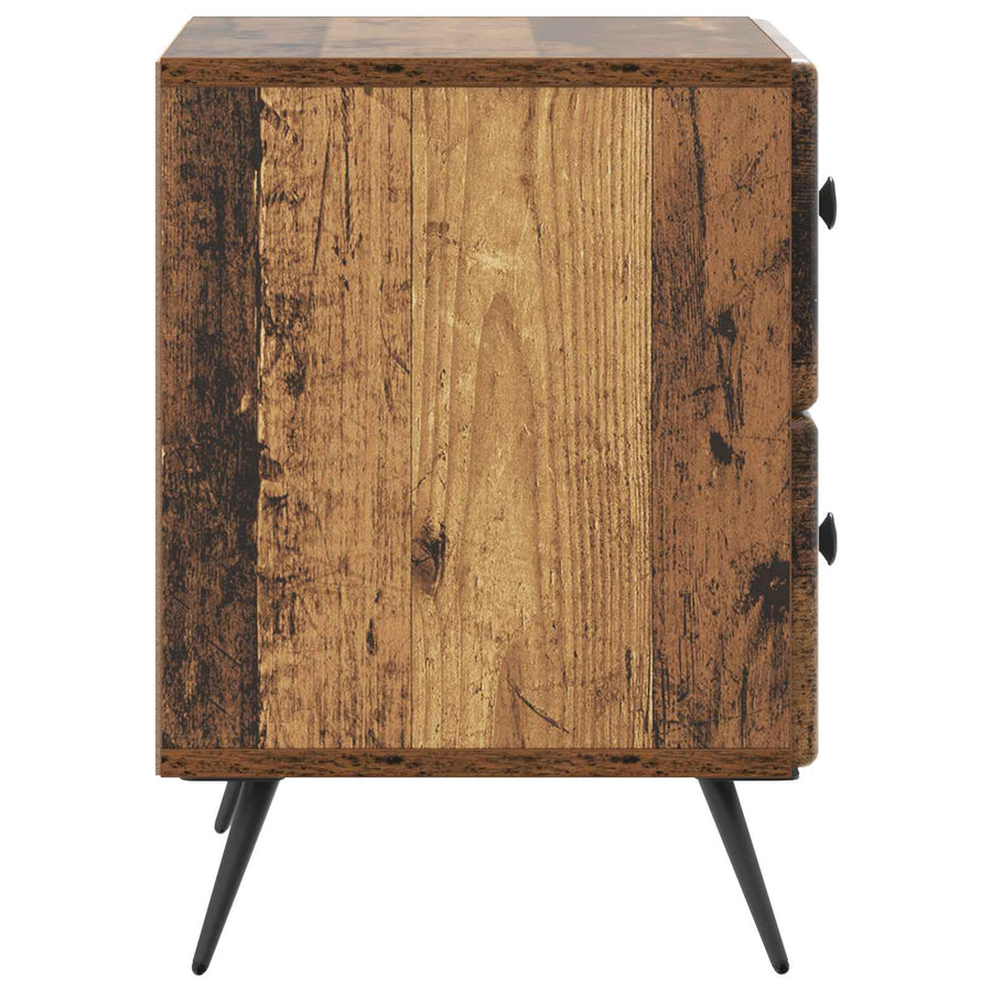 Nachtkastje 2 pcs Oud hout 43 x 34,5 x 47,5 cm Bewerkt hout